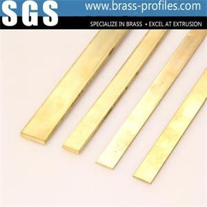 China Copper Zinc Alloy Extrusions Brass Flat Bars With Customized Sizes supplier
