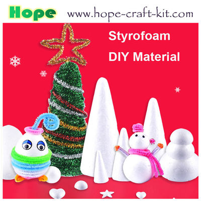 China EPS Styrofoam Foam  Half Ball Cone Star Heart for Kids Hobbies DIY Material OEM ODM Various Shapes Size STEM INNOVATION supplier