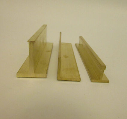 Custom Metal Brass Extruding T Window Sections Copper Tee  Profiles supplier