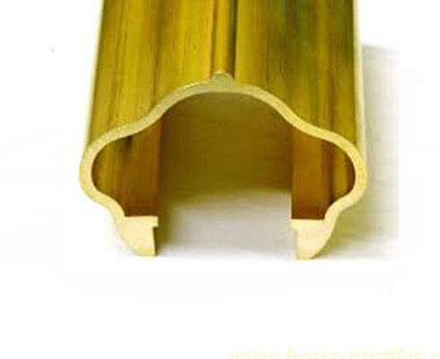 Special Shape Golden Brass Handrail Decoration Copper Stair Handrail supplier