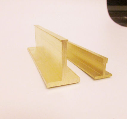 Brass Extruding Tee Shapes Sections Decorations for Furniture supplier