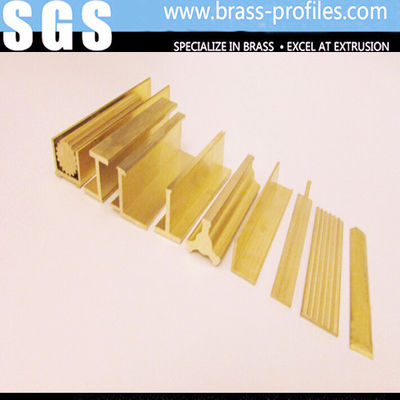 Special Shaped Copper Alloy Extrusion Brass Door Window Frame Profiles supplier