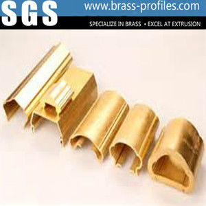 Copper Zinc Alloy Extrusion Handrail Profiles For Hotel Stair supplier
