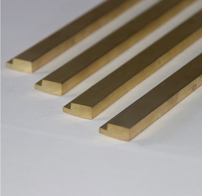 Copper Zinc Alloy Extrusion Square Flat Bars Custom Metal Extruded Profiles supplier