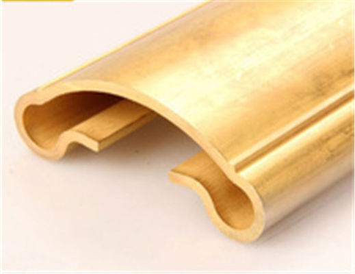Special Shape Golden Brass Handrail Decoration Copper Stair Handrail supplier