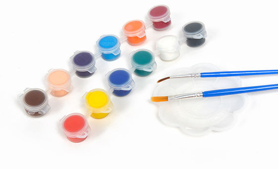 Assorted colors Plastic Easter eggs with Acrylic paint and brush for KIDS DIY painting Wooden and Plastic Easter Eggs supplier