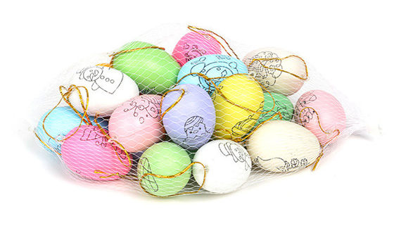 Assorted colors Plastic Easter eggs with Acrylic paint and brush for KIDS DIY painting Wooden and Plastic Easter Eggs supplier