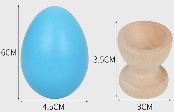 Assorted colors Solid Wooden Easter eggs for kids children DIY Graffiti painging can be with supplier