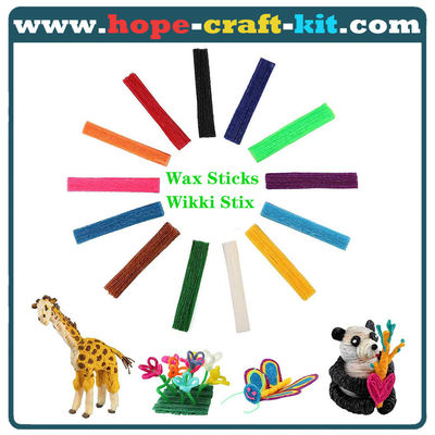 Kids DIY Art Craft Material STEM Innovation Flexible Magic Wax Sticks Wax Wire Wikki Stix Doodle Sticks OEM ODM supplier