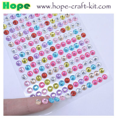 3D Acrylic Self Adhesive Stickers for kids diy craft and Decal Mobile Scrapbooking diamond pearl gem drill stickers OEM supplier