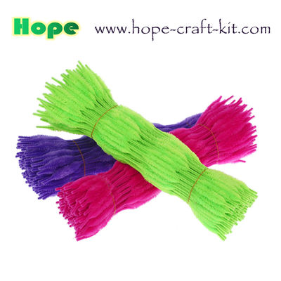 Twisted 2 colours chenille stems  pipe cleaners for hobbies &amp; children DIY hand-crafted material supplier