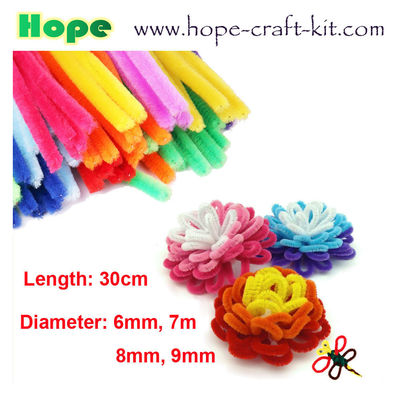 Twisted 2 colours chenille stems  pipe cleaners for hobbies &amp; children DIY hand-crafted material supplier