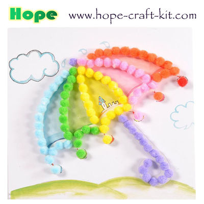 Assorted color &amp; sizes soft shinning glittering Pom pom ball beads for hobbies and kids hand-crafted DIY material supplier