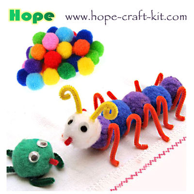 10mm ~40mm assorted color &amp; sizes round shape soft Pom pom ball for children hand-crafted material supplier
