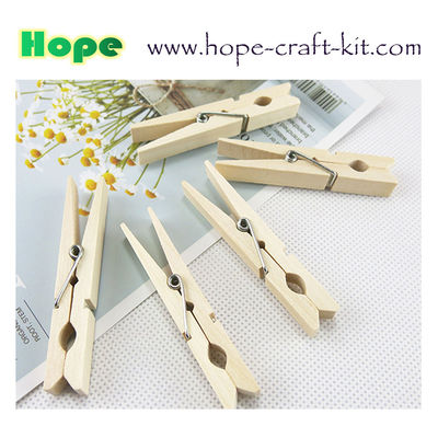 Natural Wood Color Solid Wooden Clothpins Clips Pegs with Animal Fruit Christmas 25 X 3mm supplier