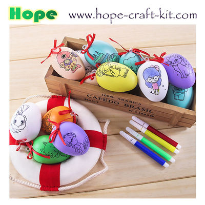 Assorted colors Solid Wooden Easter eggs for kids children DIY Graffiti painging can be with supplier