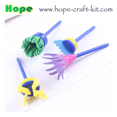 Kids DIY Painting Art Craft EVA Foam Paint Roller mini Sponge stamp roller foam brushes Sponge Roller kids Sponge Stamp supplier