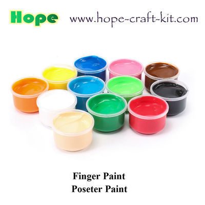 Non-toxic Finger Paint / Poster Paint  4 Colors, 6 Colors, 8 Colors set washable for kids diy painting water color paint supplier