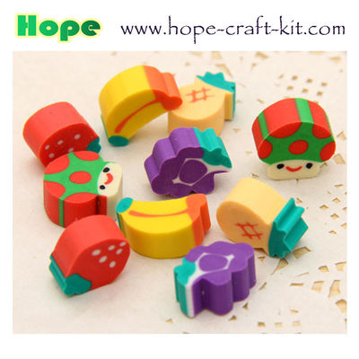 OEM ODM TPR PVC Erasers Kids Stationery supplies 3D Animal, Food, Plant, Vegetables, Fruits  disassembled and assembl supplier