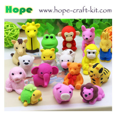 OEM ODM TPR PVC Erasers Kids Stationery supplies 3D Animal, Food, Plant, Vegetables, Fruits  disassembled and assembl supplier