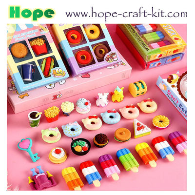 OEM ODM TPR PVC Erasers Kids Stationery supplies 3D Animal, Food, Plant, Vegetables, Fruits  disassembled and assembl supplier