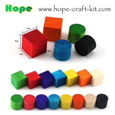 Natural color multi-colored wooden suare cubes blocks for children DIY craft work creative hobbies KIDS STEM INNOVATION supplier