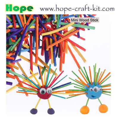 2mm mini square wood craft sticks for hobbies and kids DIY hand-crafted material assorted colors KIDS STEM INNOVATION supplier
