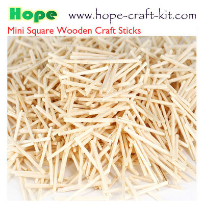 2mm mini square wood craft sticks for hobbies and kids DIY hand-crafted material assorted colors KIDS STEM INNOVATION supplier