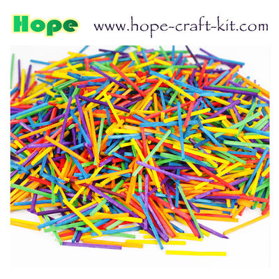 2mm mini square wood craft sticks for hobbies and kids DIY hand-crafted material assorted colors KIDS STEM INNOVATION supplier