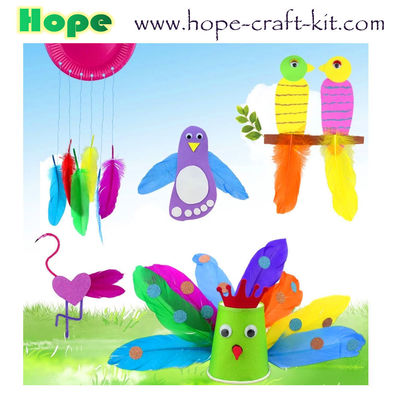 Peacock feathers, goose feathers, turkey chicken feathers for hobbies and children kids STEM hand-crafted DIY material supplier