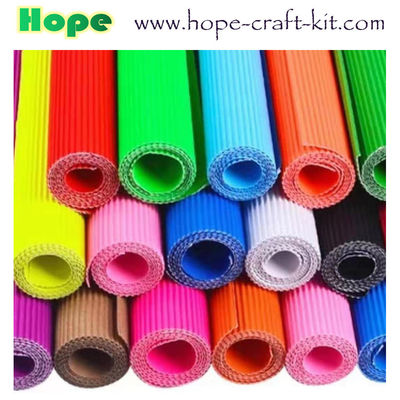 Colorful craft corrugated quilling paper for DIY toys / handcraft kids hand-craft diy material A4 size customer size supplier