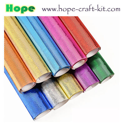 Colorful craft corrugated quilling paper for DIY toys / handcraft kids hand-craft diy material A4 size customer size supplier