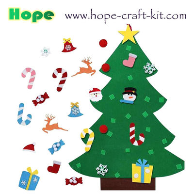 Merry Christmas Tree Decoration Hanging Pendants Felt Craft DIY Material for Kid  Ornament Creative Craft Kits OEM ODM supplier