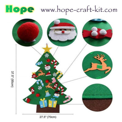 Merry Christmas Tree Decoration Hanging Pendants Felt Craft DIY Material for Kid  Ornament Creative Craft Kits OEM ODM supplier