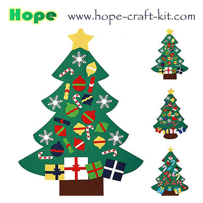 Merry Christmas Tree Decoration Hanging Pendants Felt Craft DIY Material for Kid  Ornament Creative Craft Kits OEM ODM supplier