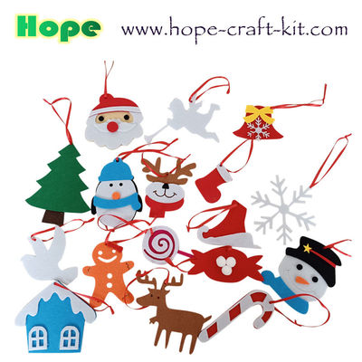 Merry Christmas Tree Decoration Hanging Pendants Felt Craft DIY Material for Kid  Ornament Creative Craft Kits OEM ODM supplier