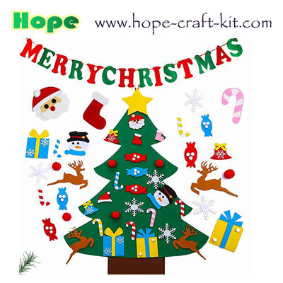 Merry Christmas Tree Decoration Hanging Pendants Felt Craft DIY Material for Kid  Ornament Creative Craft Kits OEM ODM supplier