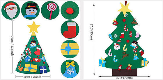 Merry Christmas Tree Decoration Hanging Pendants Felt Craft DIY Material for Kid  Ornament Creative Craft Kits OEM ODM supplier