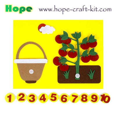 Felt DIY Material Kids Toddler Children Numbers Education Kits Teaching Aids digits Felt Fruit Vegetables OEM ODM supplier