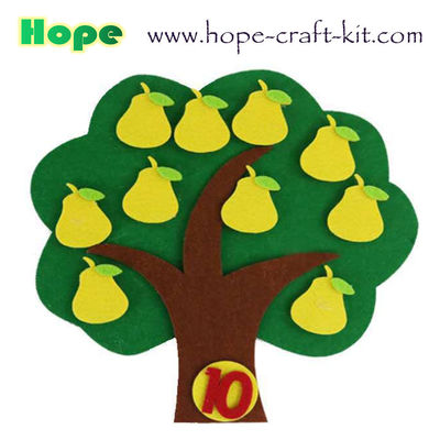 Felt DIY Material Kids Toddler Children Numbers Education Kits Teaching Aids digits Felt Fruit Vegetables OEM ODM supplier