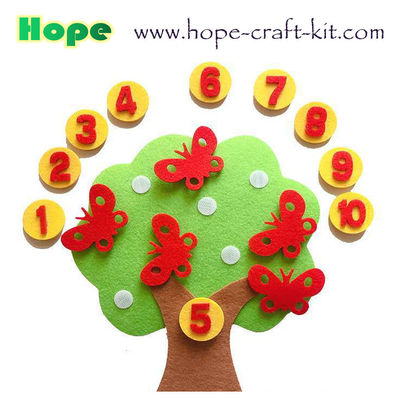 Felt DIY Material Kids Toddler Children Numbers Education Kits Teaching Aids digits Felt Fruit Vegetables OEM ODM supplier