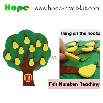 Felt DIY Material Kids Toddler Children Numbers Education Kits Teaching Aids digits Felt Fruit Vegetables OEM ODM supplier
