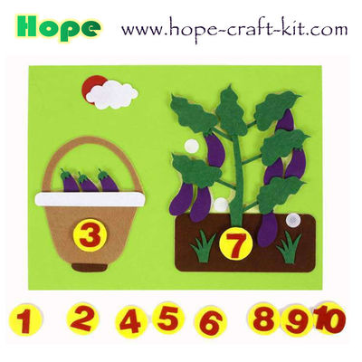 Felt DIY Material Kids Toddler Children Numbers Education Kits Teaching Aids digits Felt Fruit Vegetables OEM ODM supplier