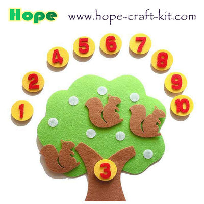 Felt DIY Material Kids Toddler Children Numbers Education Kits Teaching Aids digits Felt Fruit Vegetables OEM ODM supplier