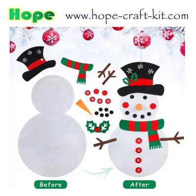 Merry Christmas Tree Decoration Hanging Pendants Felt Craft DIY Material for Kid  Ornament Creative Craft Kits OEM ODM supplier