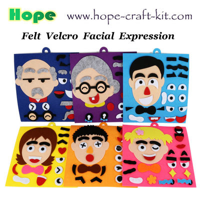 Felt Puzzle Toys Kids DIY Facial Expression Emotion Changing for Children Learning Education Velcro Sticks 30 X 30cm supplier