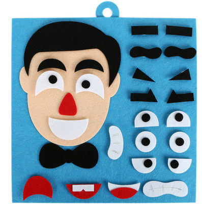 Felt Puzzle Toys Kids DIY Facial Expression Emotion Changing for Children Learning Education Velcro Sticks 30 X 30cm supplier