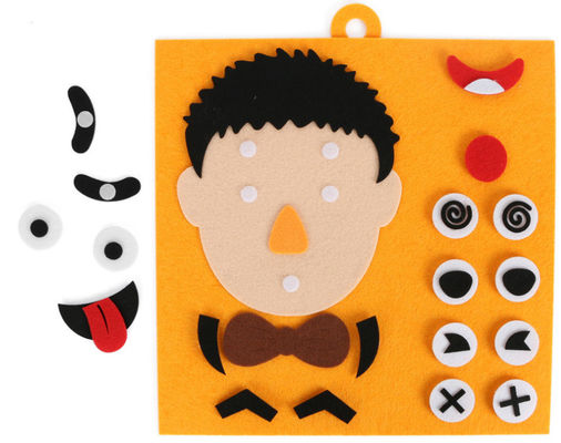 Felt Puzzle Toys Kids DIY Facial Expression Emotion Changing for Children Learning Education Velcro Sticks 30 X 30cm supplier