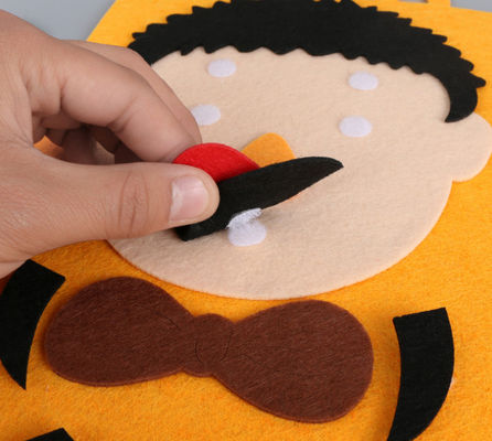 Felt Puzzle Toys Kids DIY Facial Expression Emotion Changing for Children Learning Education Velcro Sticks 30 X 30cm supplier