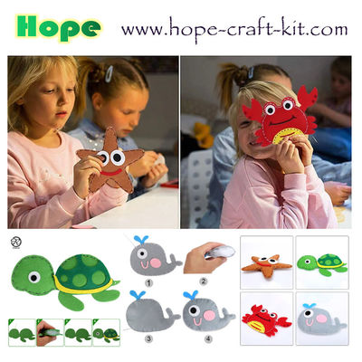 Felt Nonwoven Cloth Sewing with Safe Plastic Niddles for Kids Children Creative DIY handcraft Animals Bags OEM ODM supplier
